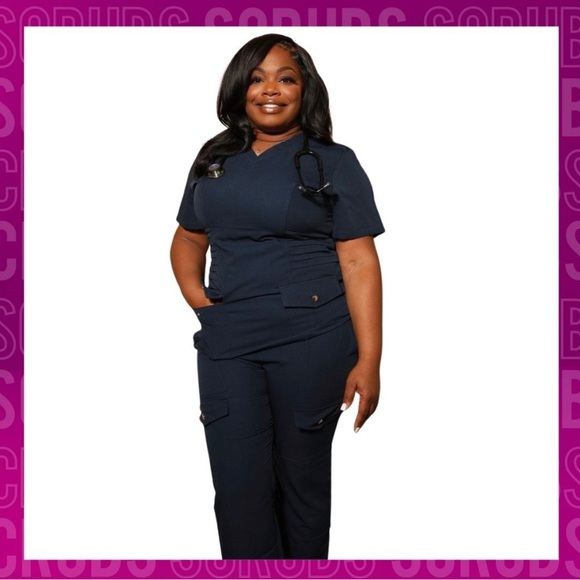 Navy Blue Scrub Set - Picture 4 of 4